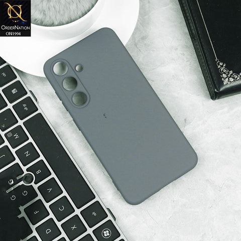 Samsung Galaxy S25 Cover - Light Gray -  Matte Shockproof Sillica Gel Soft Case