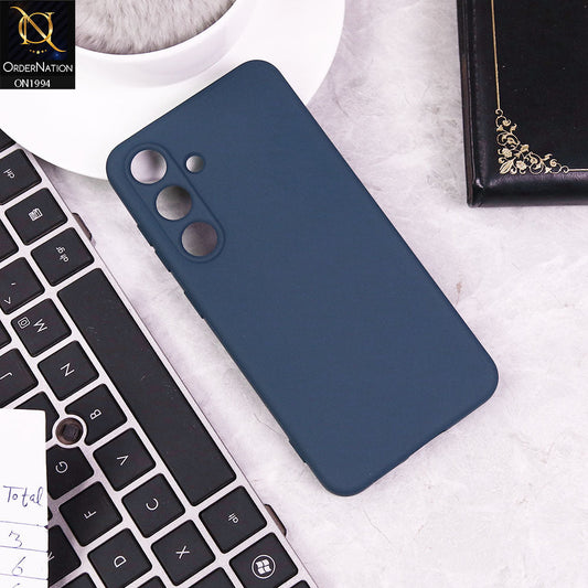 Samsung Galaxy S25 Cover - Royal Blue -  Matte Shockproof Sillica Gel Soft Case