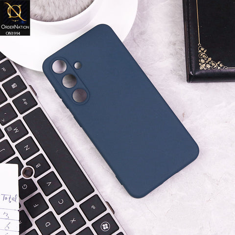 Samsung Galaxy S25 Cover - Royal Blue -  Matte Shockproof Sillica Gel Soft Case