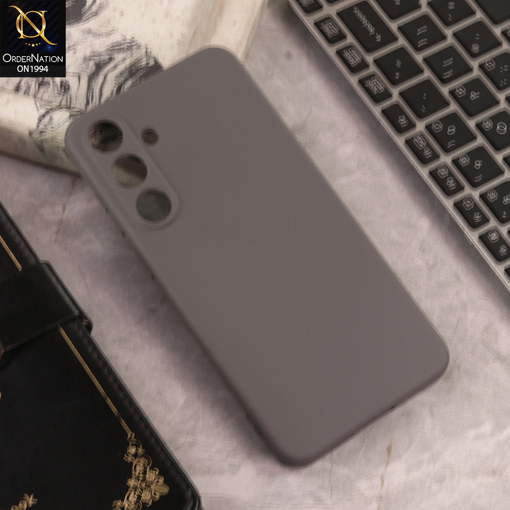 Samsung Galaxy S25 Plus Cover  - Gray - New Matte Gray Silicone Case  Soft Touch Slim Back Cover