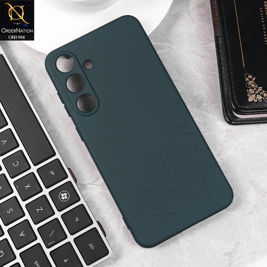 Samsung Galaxy S25 Plus Cover - Midnight Blue -  Matte Shockproof Sillica Gel Soft Case
