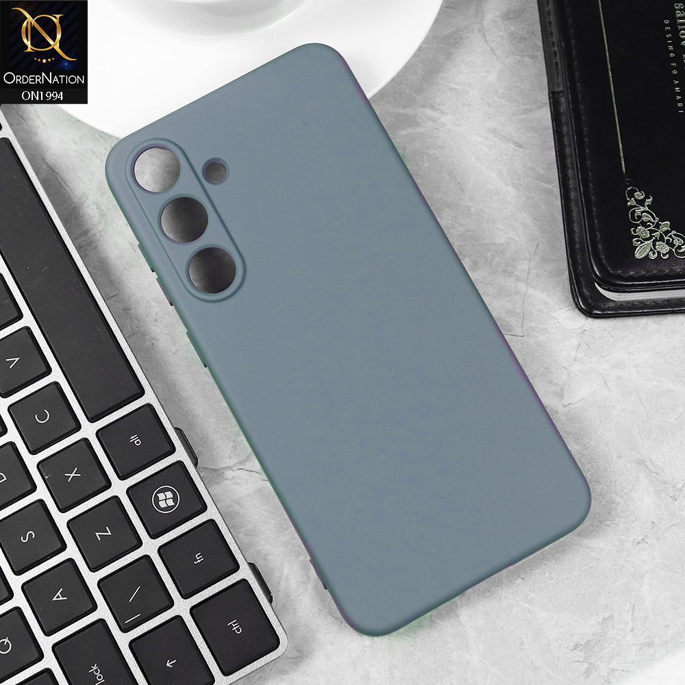 Samsung Galaxy S25 Plus Cover - Steel Gray -  Matte Shockproof Sillica Gel Soft Case