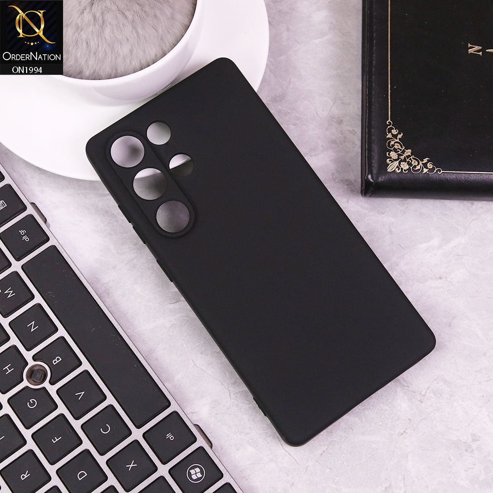 Itel S25 Ultra Cover - Black -  Matte Shockproof Sillica Gel Soft Case