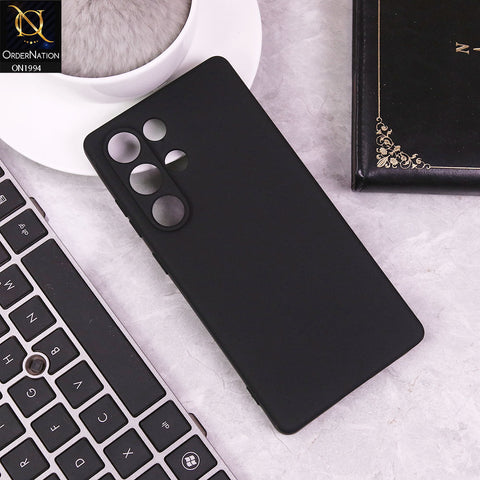 Itel S25 Ultra Cover - Black -  Matte Shockproof Sillica Gel Soft Case