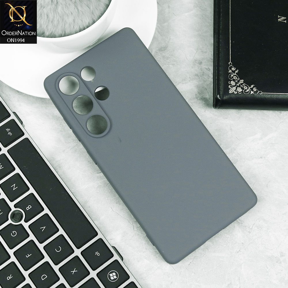 Itel S25 Ultra Cover - Light Gray -  Matte Shockproof Sillica Gel Soft Case