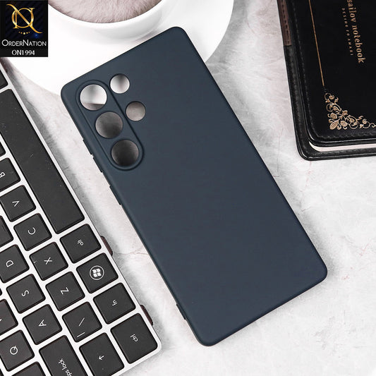 Itel S25 Ultra Cover - Midnight Blue -  Matte Shockproof Sillica Gel Soft Case