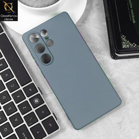 Samsung Galaxy S25 Ultra Cover - Steel Gray -  Matte Shockproof Sillica Gel Soft Case