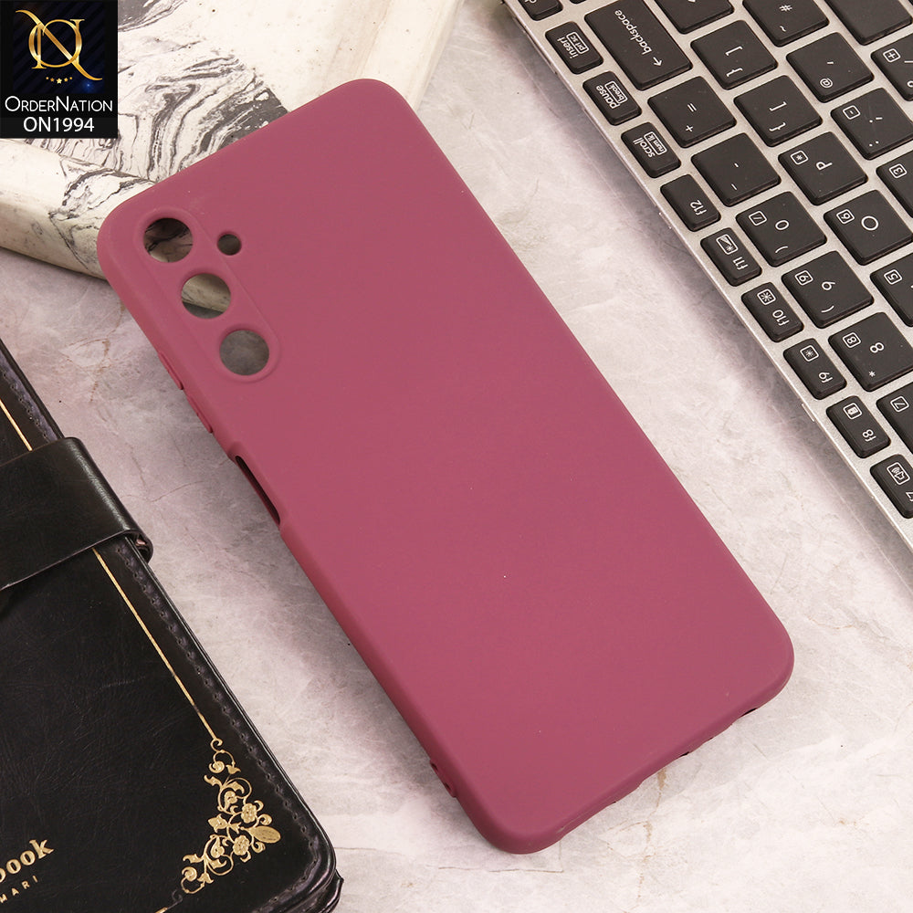 Samsung Galaxy F14 4G  Cover  - Light Maroon - New Matte Gray Silicone Case  Soft Touch Slim Back Cover