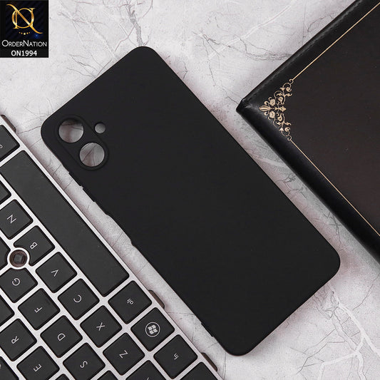 Samsung Galaxy A06 Cover - Black - Matte Shockproof Sillica Gel Soft Case