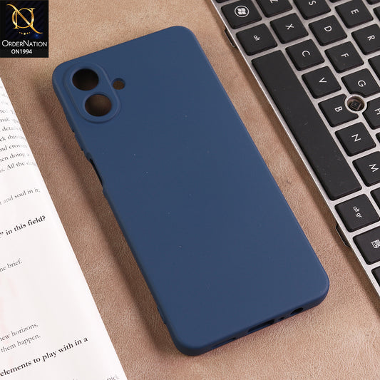 Samsung Galaxy M07 Cover - Blue - New Matte Blue Silicone Case  Soft Touch Slim Back Cover