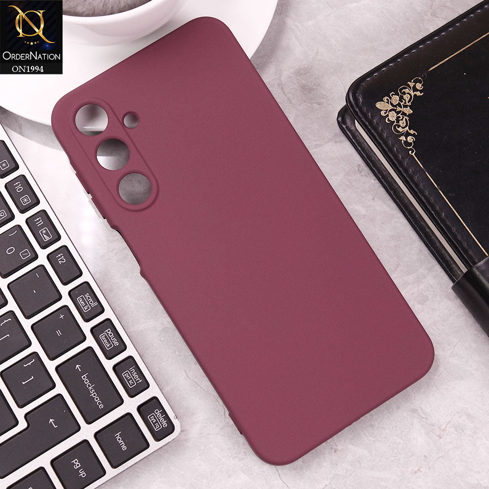 Samsung Galaxy S24 FE Cover - Maroon - Matte Shockproof Sillica Gel Soft Case