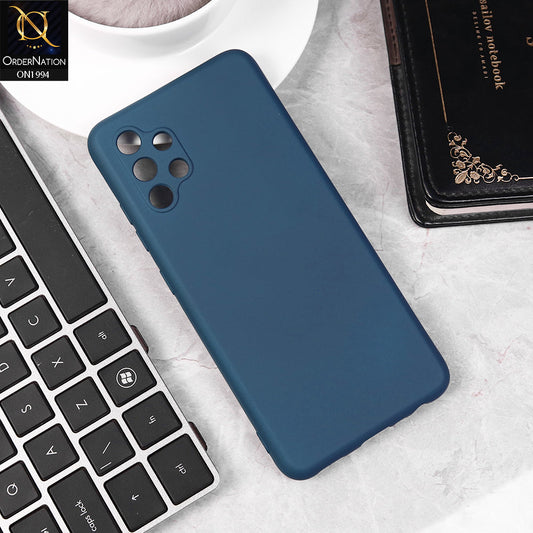 Samsung Galaxy A32 Cover - Blue -  Matte Shockproof Sillica Gel Soft Case