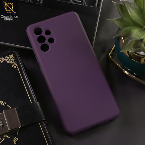 Samsung Galaxy A32 Cover - Dark Magenta - New Matte Dark Magenta Silicone Case  Soft Touch Slim Back Cover