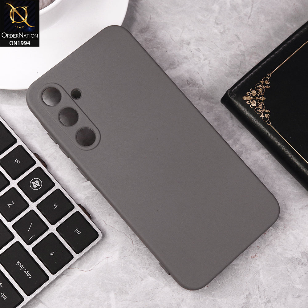 Samsung Galaxy A55 Cover - Dark Gray - Matte Shockproof Sillica Gel Soft Case