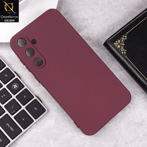 Samsung Galaxy A55 Cover - Maroon - Matte Shockproof Sillica Gel Soft Case