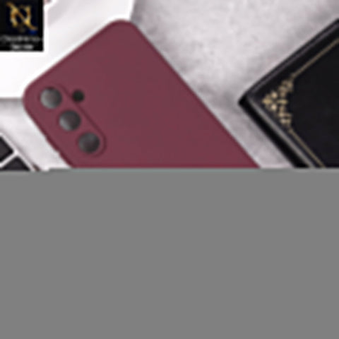 Samsung Galaxy A35 Cover - Maroon - Matte Shockproof Sillica Gel Soft Case