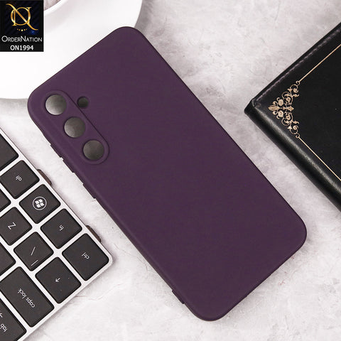 Samsung Galaxy A35 Cover - Purple - Matte Shockproof Sillica Gel Soft Case