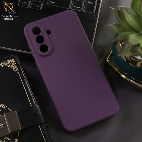 Samsung Galaxy A36 Cover - Dark Magenta - New Matte Dark Magenta Silicone Case  Soft Touch Slim Back Cover