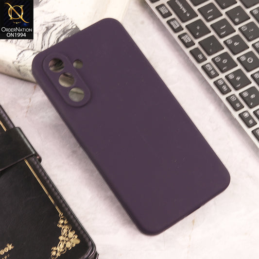 Samsung Galaxy A36 Cover  - Deep Purple - New Matte Gray Silicone Case  Soft Touch Slim Back Cover