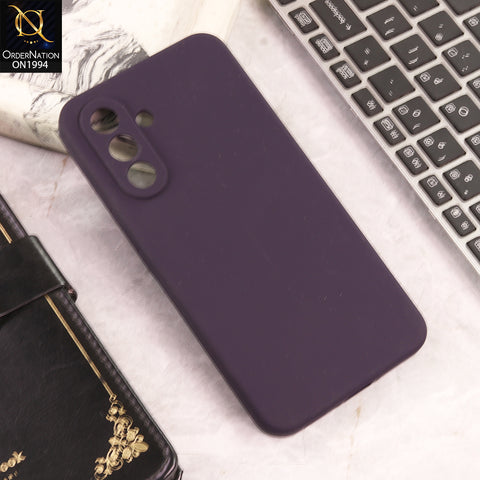 Samsung Galaxy A36 Cover  - Deep Purple - New Matte Gray Silicone Case  Soft Touch Slim Back Cover