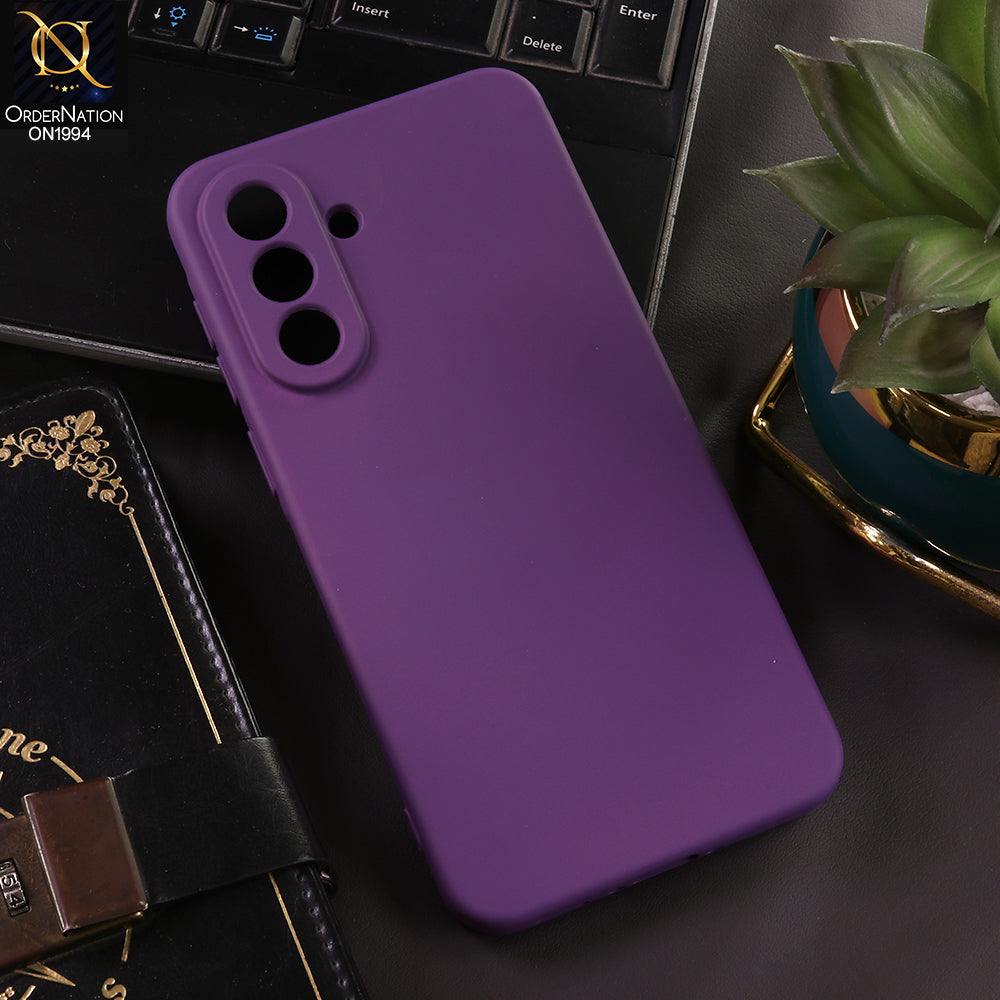 Samsung Galaxy A56 Cover - Purple - New Matte Purple Silicone Case  Soft Touch Slim Back Cover