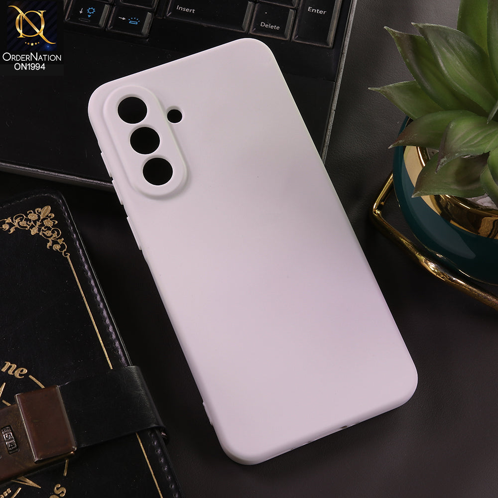 Samsung Galaxy A56 Cover - White - New Matte White Silicone Case  Soft Touch Slim Back Cover