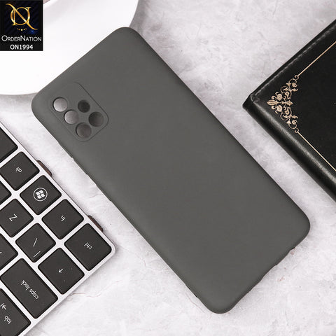 Samsung Galaxy A51 Cover - Dark Gray - Matte Shockproof Sillica Gel Soft Case
