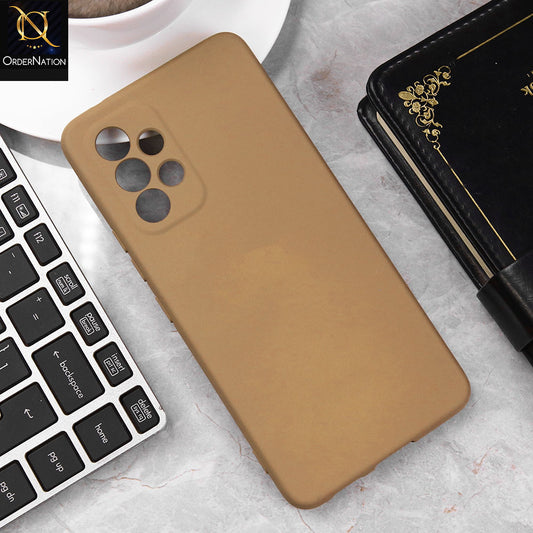 Samsung Galaxy A53 5G Cover - Light Brown - Matte Shockproof Sillica Gel Soft Case