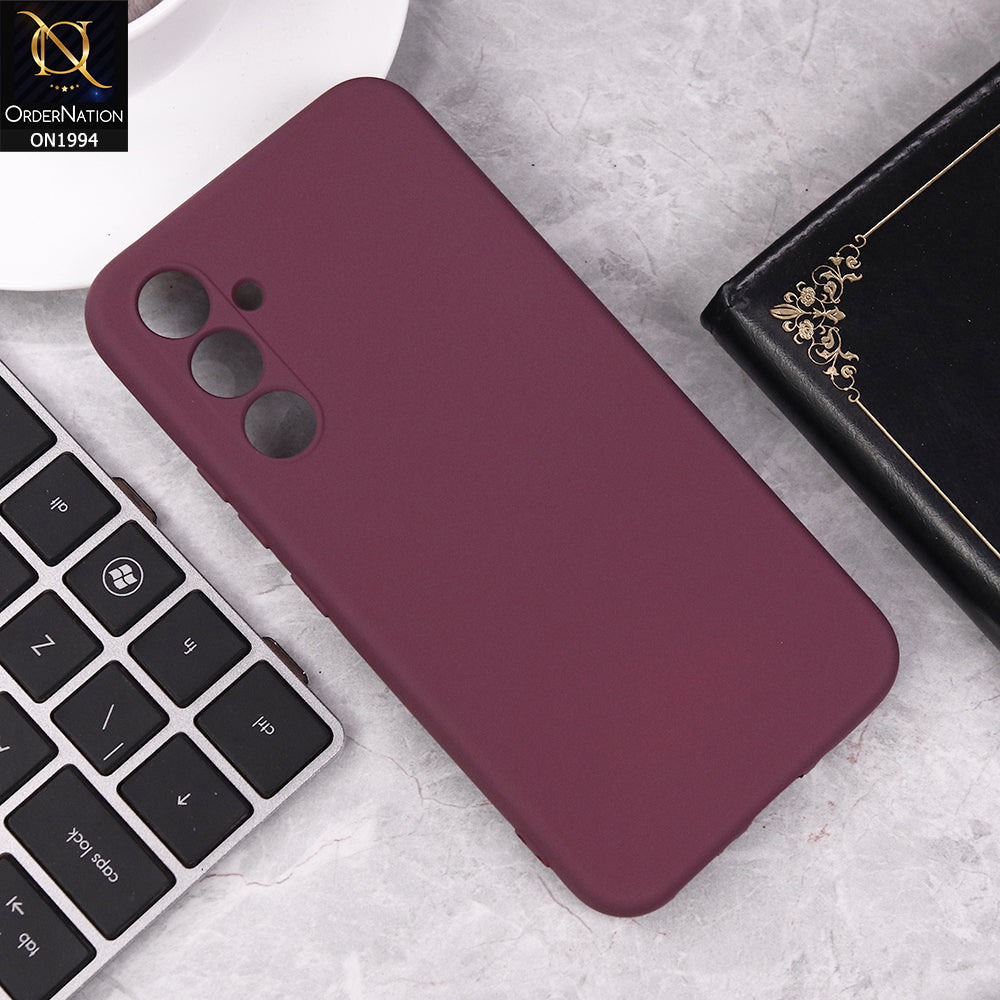 Samsung Galaxy A54 Cover - Maroon - Matte Shockproof Sillica Gel Soft Case