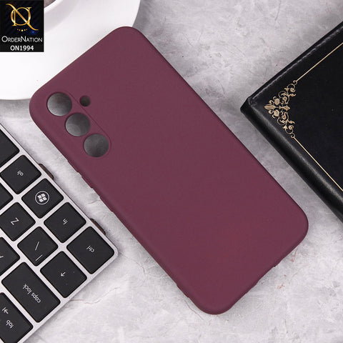 Samsung Galaxy A54 Cover - Maroon - Matte Shockproof Sillica Gel Soft Case