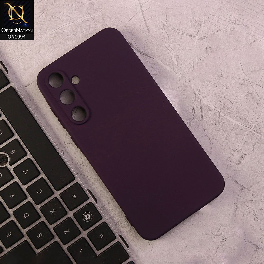 Samsung Galaxy A55 Cover - Deep Purple - Matte Shockproof Sillica Gel Soft Case