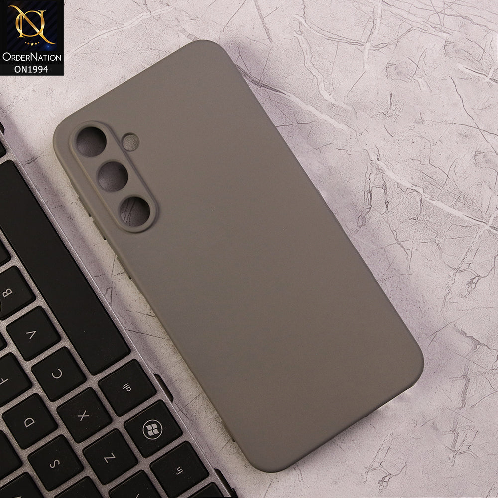 Samsung Galaxy A55 Cover - Gray - Matte Shockproof Sillica Gel Soft Case