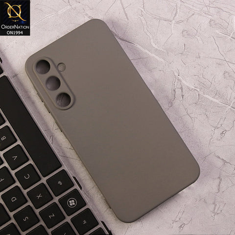 Samsung Galaxy A55 Cover - Gray - Matte Shockproof Sillica Gel Soft Case