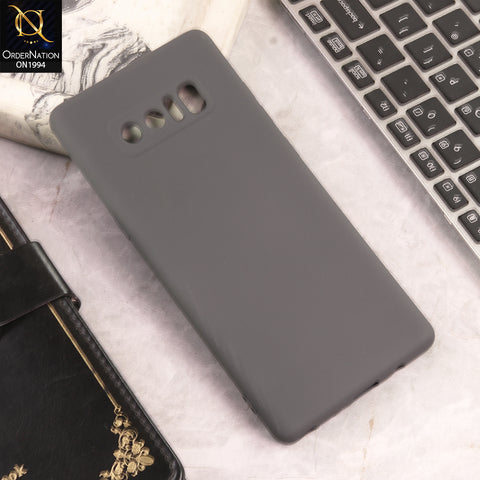 Samsung Galaxy Note 8 Cover  - Dark Gray - New Matte Gray Silicone Case  Soft Touch Slim Back Cover