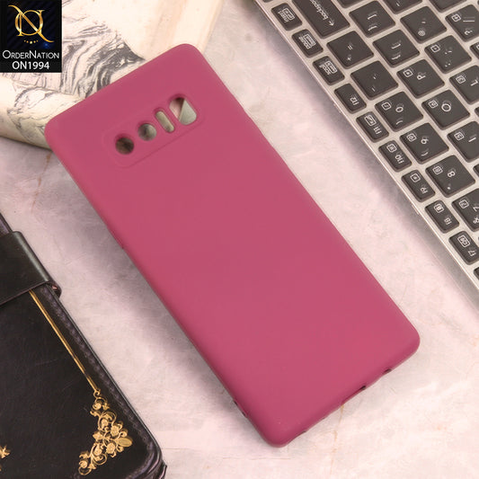 Samsung Galaxy Note 8 Cover  - Light Maroon - New Matte Gray Silicone Case  Soft Touch Slim Back Cover