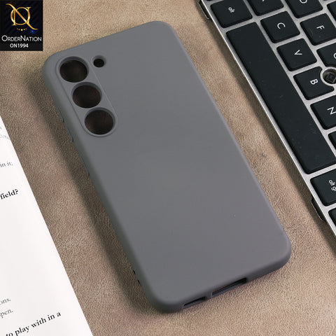 Samsung Galaxy S23 Cover - Gray - New Matte Gray Silicone Case  Soft Touch Slim Back Cover