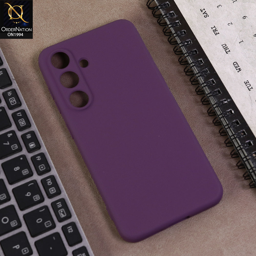 Samsung Galaxy S25 Cover  - Maroon -  Matte Shockproof Sillica Gel Soft Case