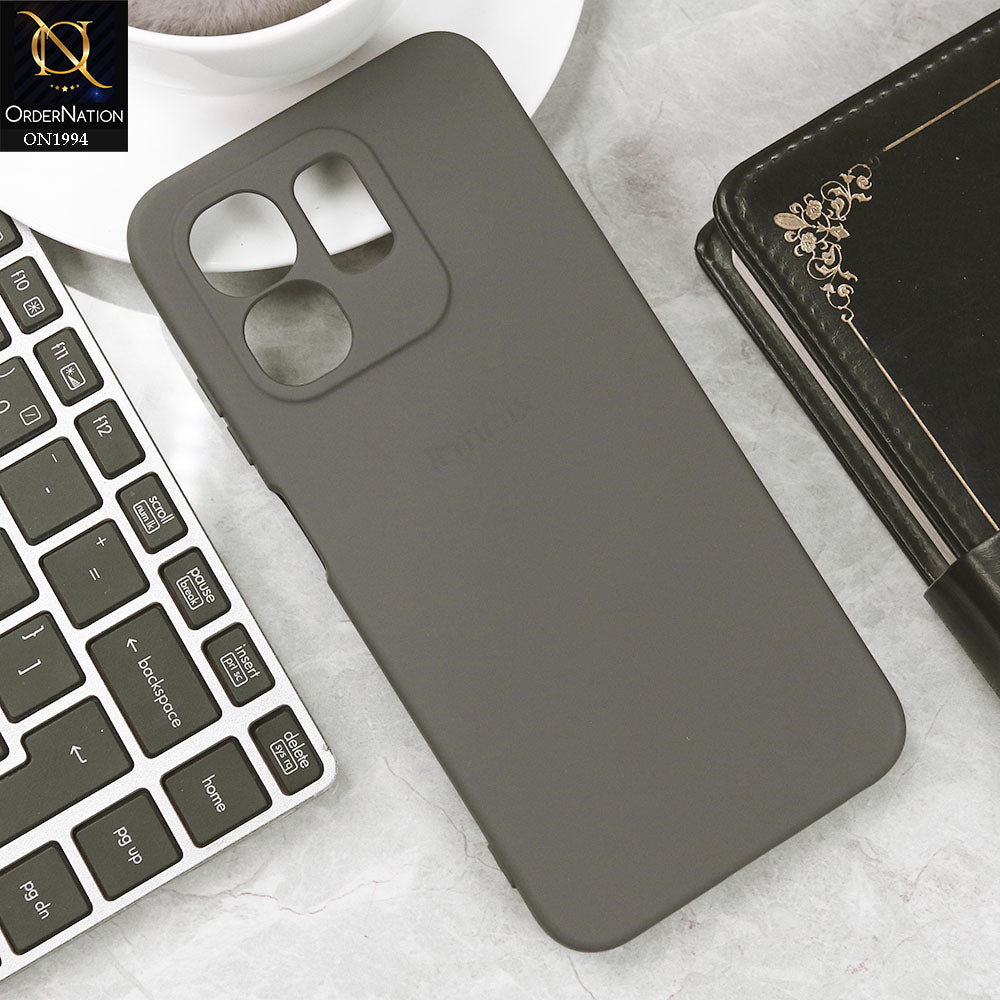 Infinix Smart 9 Cover - Gray - Matte Shockproof Sillica Gel Soft Case