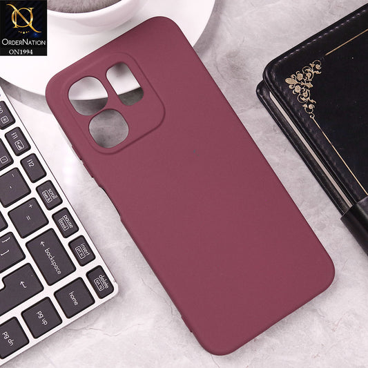 Infinix Smart 9 Cover - Maroon - Matte Shockproof Sillica Gel Soft Case
