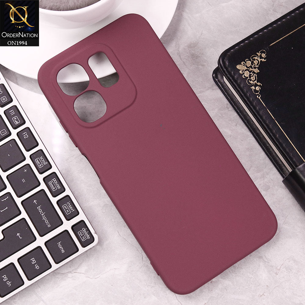 Infinix Smart 9 HD Cover - Maroon - Matte Shockproof Sillica Gel Soft Case