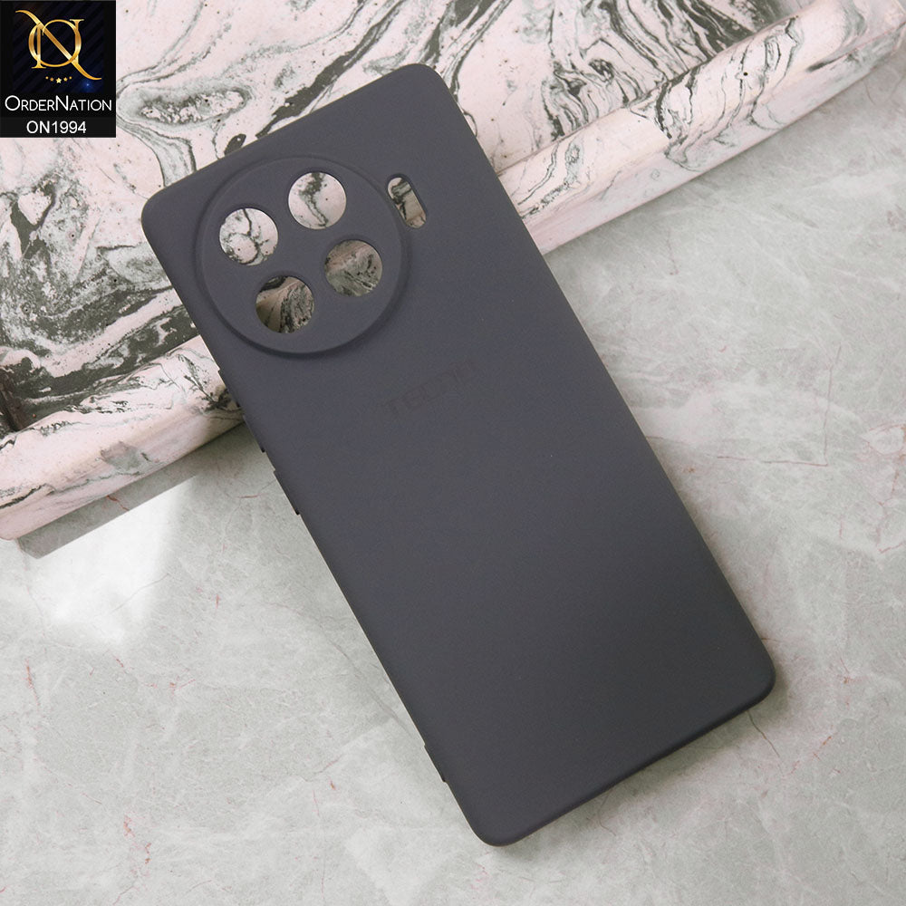 Tecno Spark 20 Pro Plus Cover - Gray - Matte Shockproof Sillica Gel Soft Case