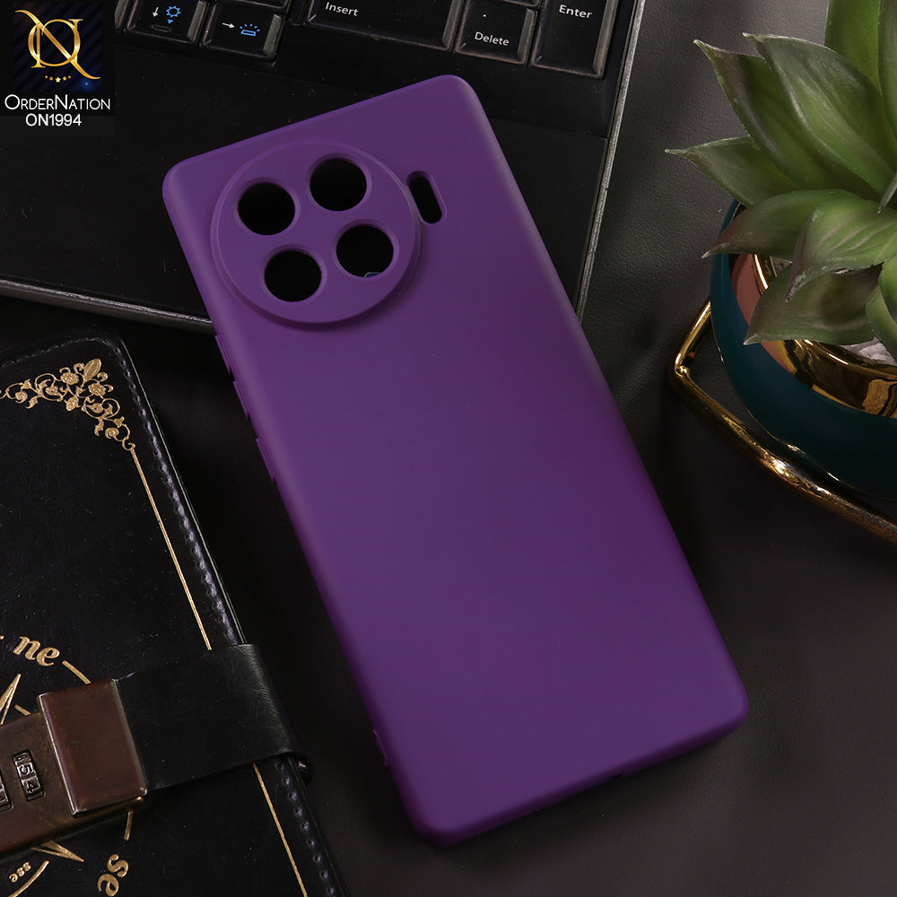 Tecno Spark 20 Pro Plus Cover - Purple - New Matte Purple Silicone Case  Soft Touch Slim Back Cover