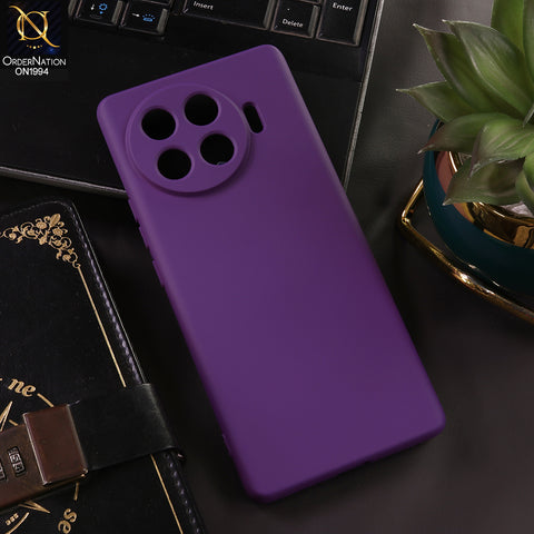 Tecno Spark 20 Pro Plus Cover - Purple - New Matte Purple Silicone Case  Soft Touch Slim Back Cover
