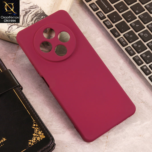 Tecno Spark 30 4G  Cover  - Maroon - New Matte Maroon Silicone Case  Soft Touch Slim Back Cover