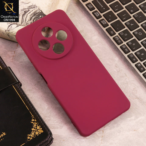 Tecno Spark 30 4G  Cover  - Maroon - New Matte Maroon Silicone Case  Soft Touch Slim Back Cover