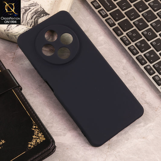 Tecno Spark 30 4G  Cover  - Midnight Blue - New Matte Midnight Blue Silicone Case  Soft Touch Slim Back Cover