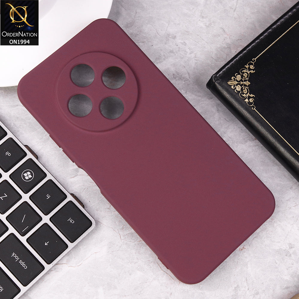 Tecno Spark 30C 4G  Cover - Maroon - Matte Shockproof Sillica Gel Soft Case