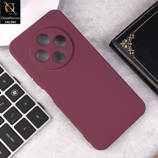 Tecno Spark 30C 4G  Cover - Maroon - Matte Shockproof Sillica Gel Soft Case