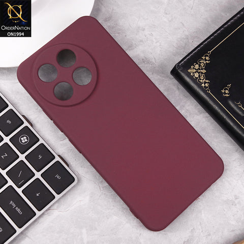 Tecno Spark 30 Pro  Cover - Maroon - Matte Shockproof Sillica Gel Soft Case