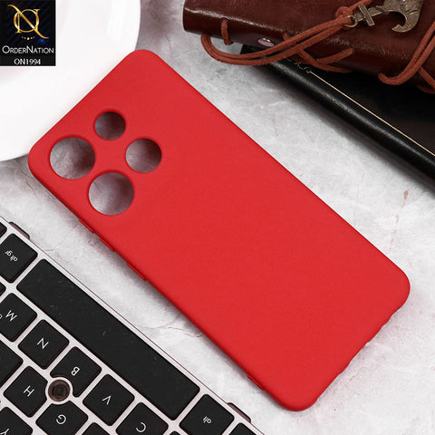 Tecno Pop 7 Cover - Red - Matte Shockproof Sillica Gel Soft Case